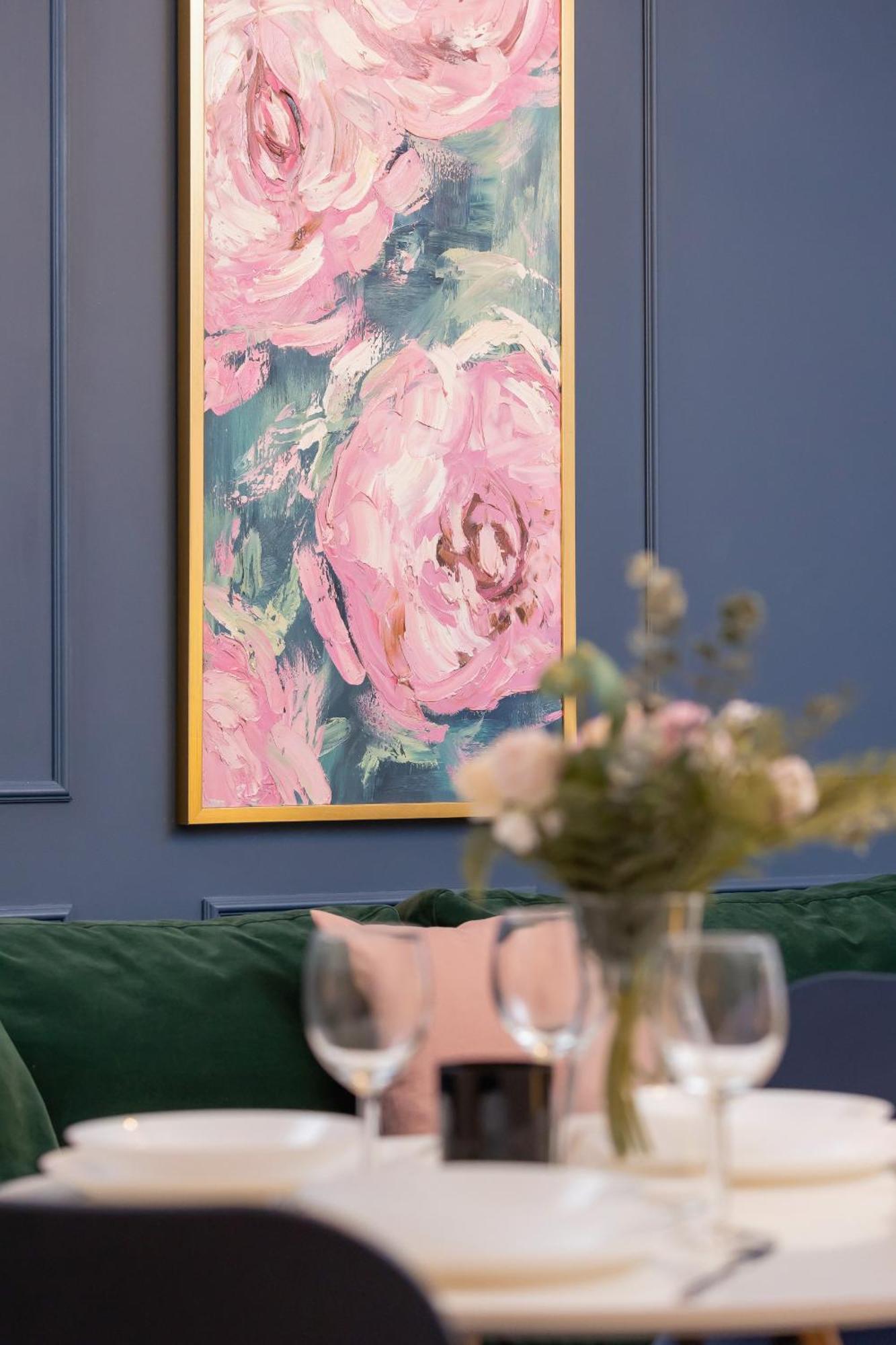 Blue And With Bright Pink Bedroom In By Renters Apartment *